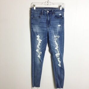 America Eagle Distressed Jeans Jeggings Size 6 Regular Women’s